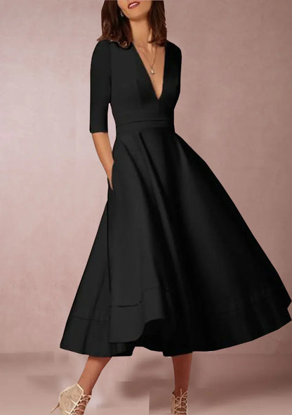 Azmira – Elégante robe midi en ligne A