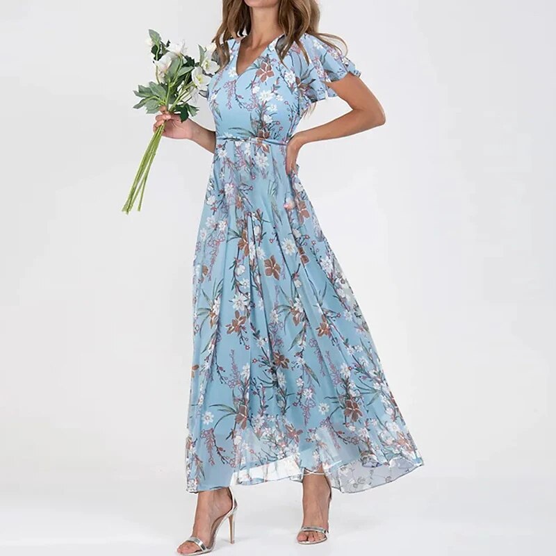 Josephine - Longue robe d'été à motifs floraux