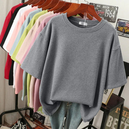 Rhoswen – T-shirt en coton surdimensionné