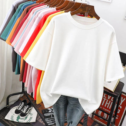 Rhoswen – T-shirt en coton surdimensionné