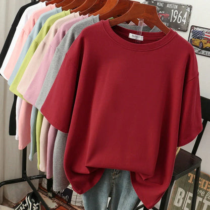 Rhoswen – T-shirt en coton surdimensionné