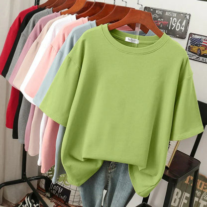 Rhoswen – T-shirt en coton surdimensionné
