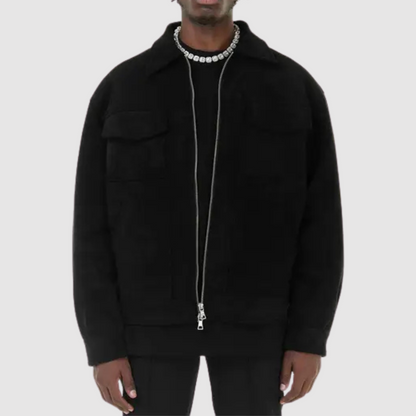 Lionel - Veste de ville classique en daim