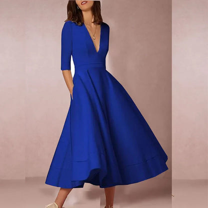 Azmira – Elégante robe midi en ligne A