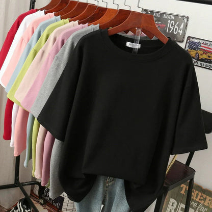 Rhoswen – T-shirt en coton surdimensionné