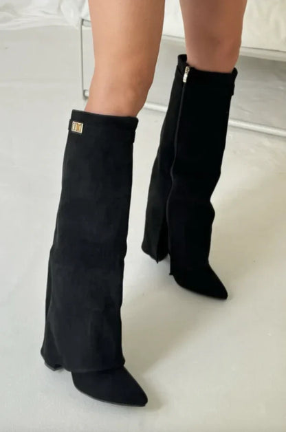 Elisara -Bottes de haute qualité en daim au genou