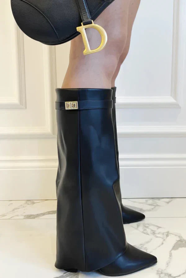 Elisara -Bottes de haute qualité en daim au genou