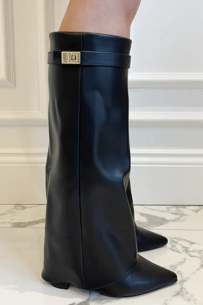 Elisara -Bottes de haute qualité en daim au genou
