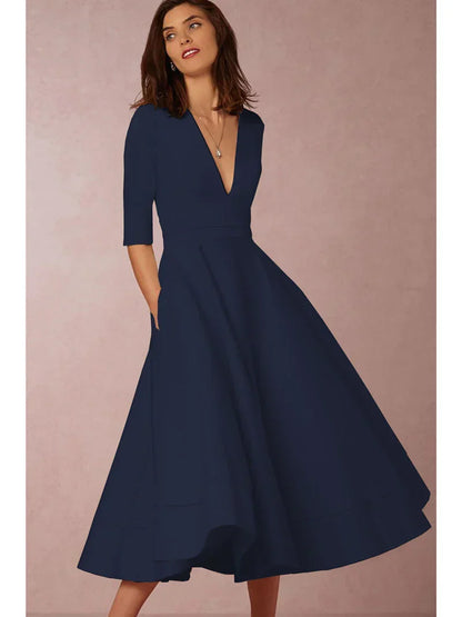 Azmira – Elégante robe midi en ligne A