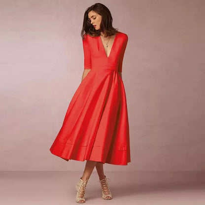 Azmira – Elégante robe midi en ligne A
