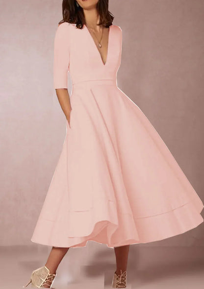 Azmira – Elégante robe midi en ligne A