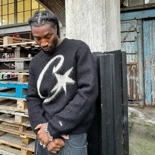 Alastair -  Corteiz C Star Pull en maille