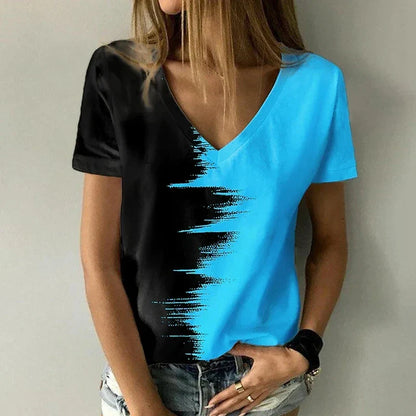 Betty - T-shirt à col en V et manches courtes