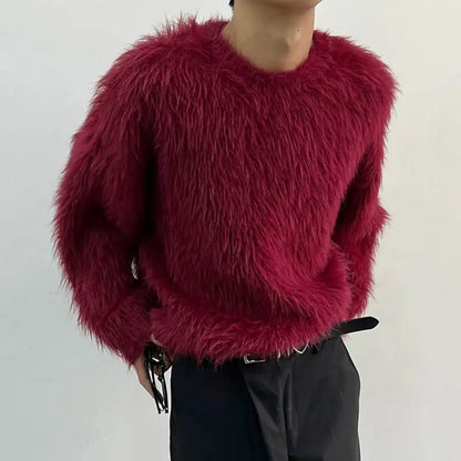Frank - Pull de luxe à manches longues uni