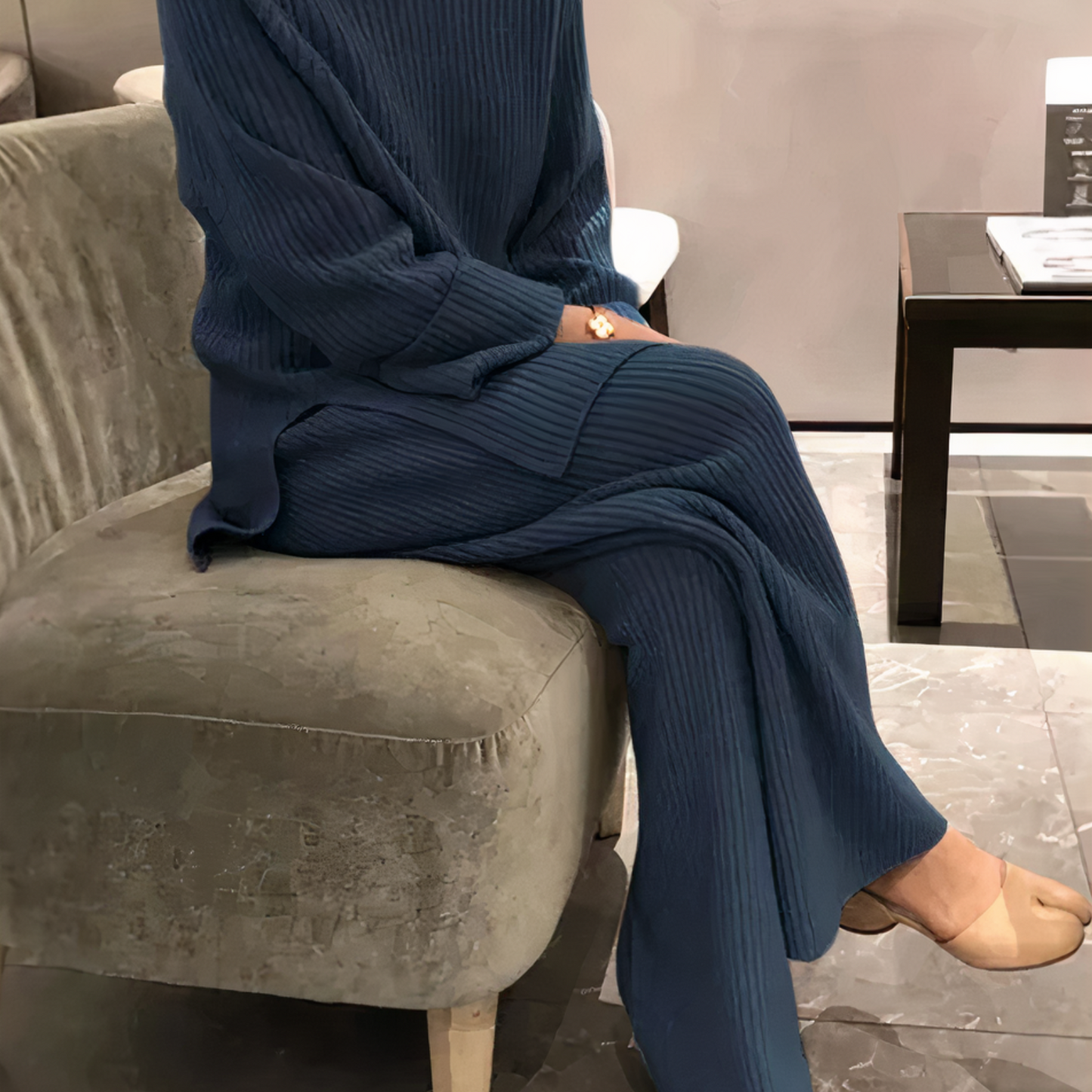 Ensemble décontracté composé d'un pull et d'un pantalon en tricot - Samantha