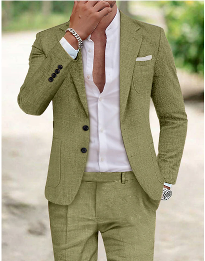 Carlo | Elégant costume en lin pour hommes