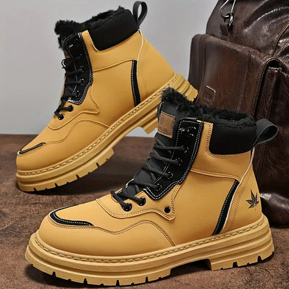 Levi - Bottes de neige pour hommes avec semelle épaisse