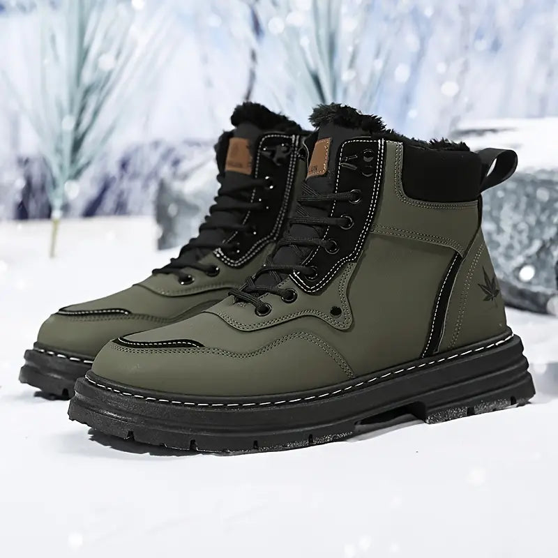 Levi - Bottes de neige pour hommes avec semelle épaisse