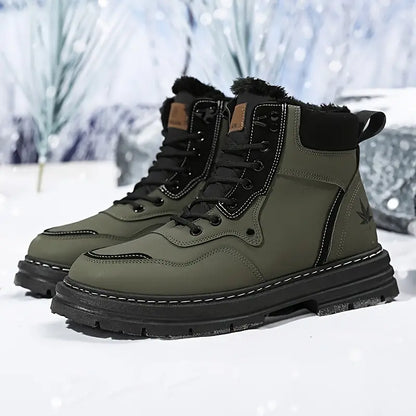 Levi - Bottes de neige pour hommes avec semelle épaisse