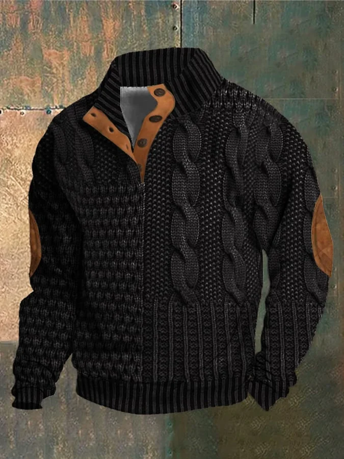 Albert - Pull à col roulé rétro en cachemire pour homme