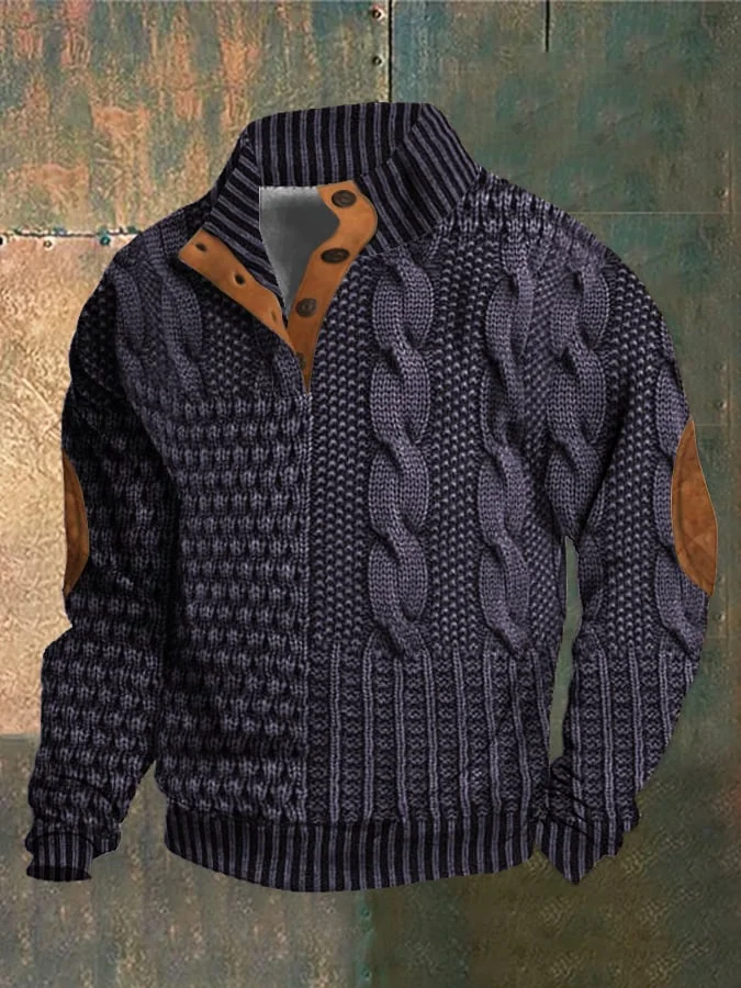 Albert - Pull à col roulé rétro en cachemire pour homme