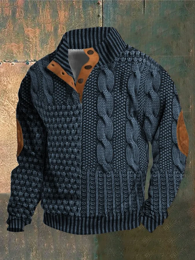 Albert - Pull à col roulé rétro en cachemire pour homme
