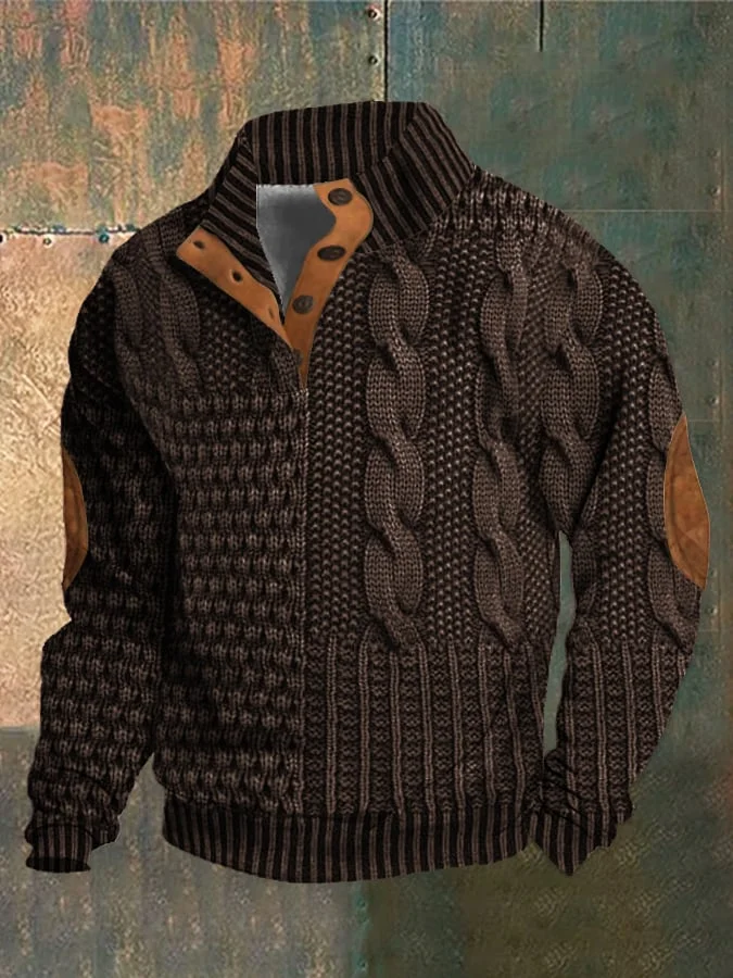 Albert - Pull à col roulé rétro en cachemire pour homme