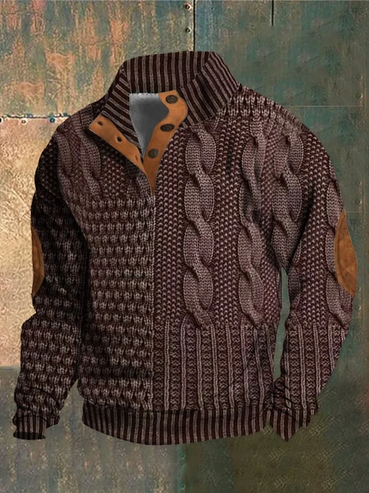 Albert - Pull à col roulé rétro en cachemire pour homme