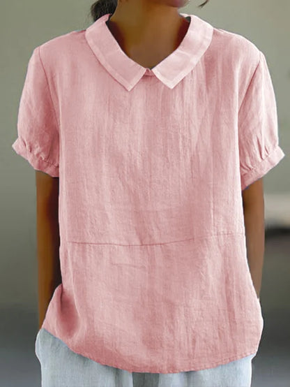 Zinnia – Blouse à manches courtes en lin