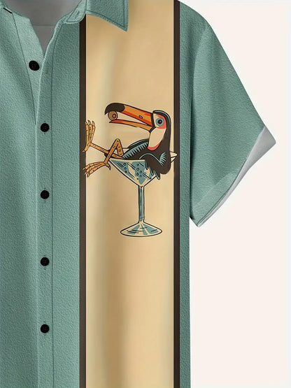 Thomas -Chemise rayée à manches courtes pour hommes
