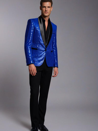 Veste Blazer à Paillettes Pour Hommes