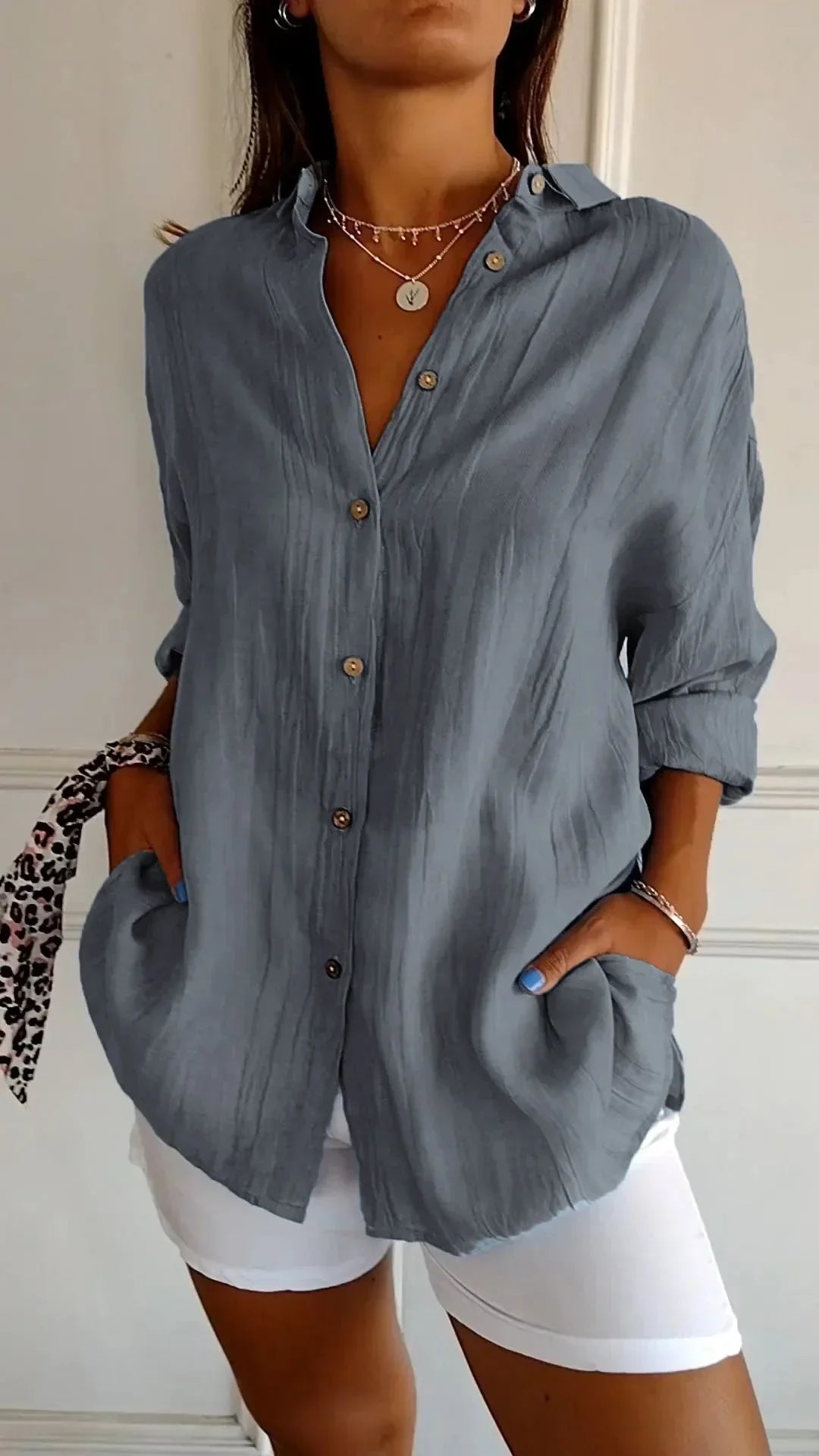 Auberis – Blouse en coton de haute qualité
