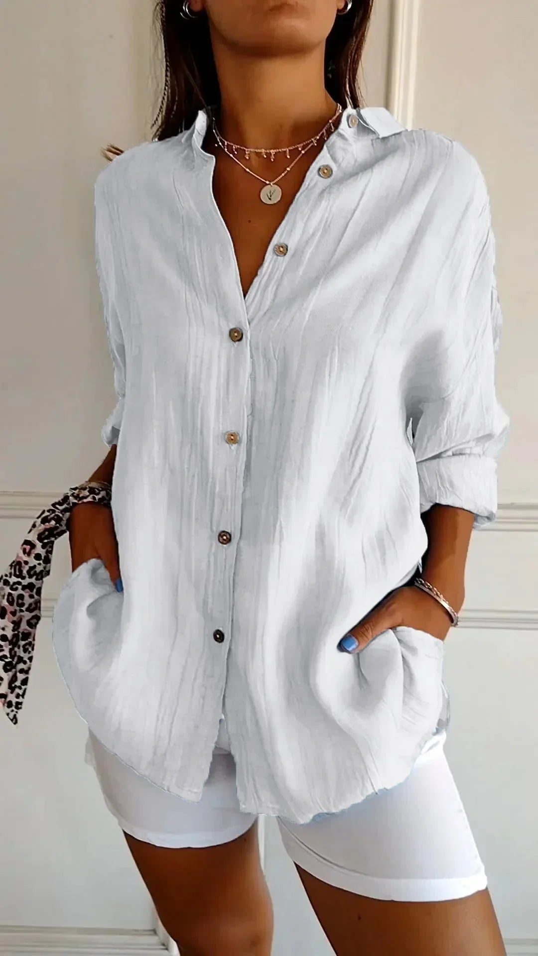 Auberis – Blouse en coton de haute qualité