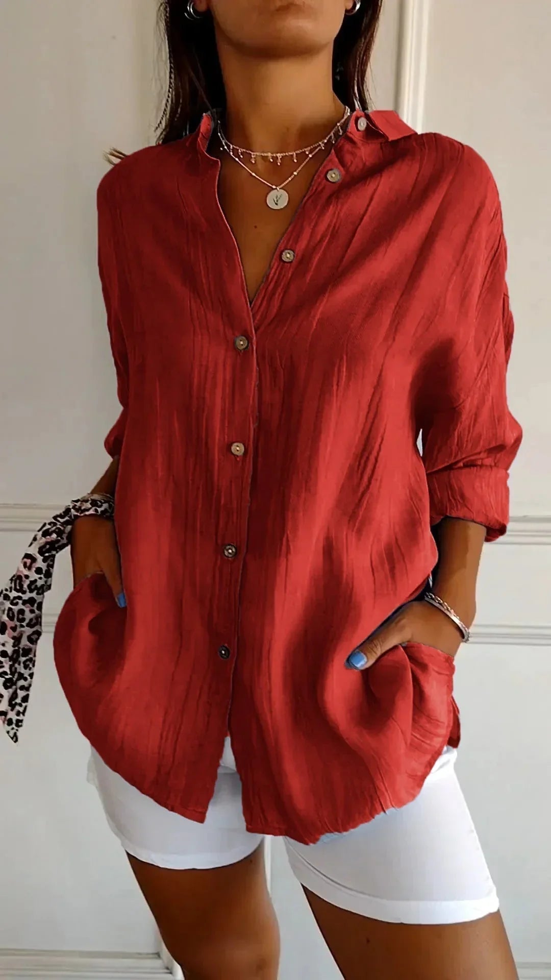 Auberis – Blouse en coton de haute qualité