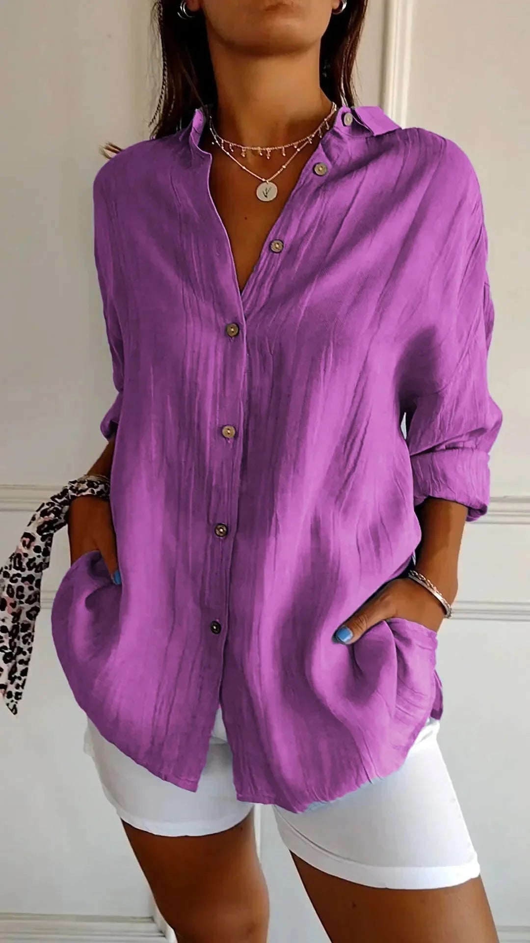 Auberis – Blouse en coton de haute qualité