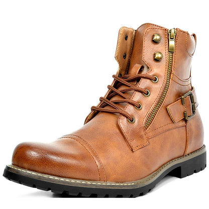 Bottes de moto en cuir véritable - Rhion