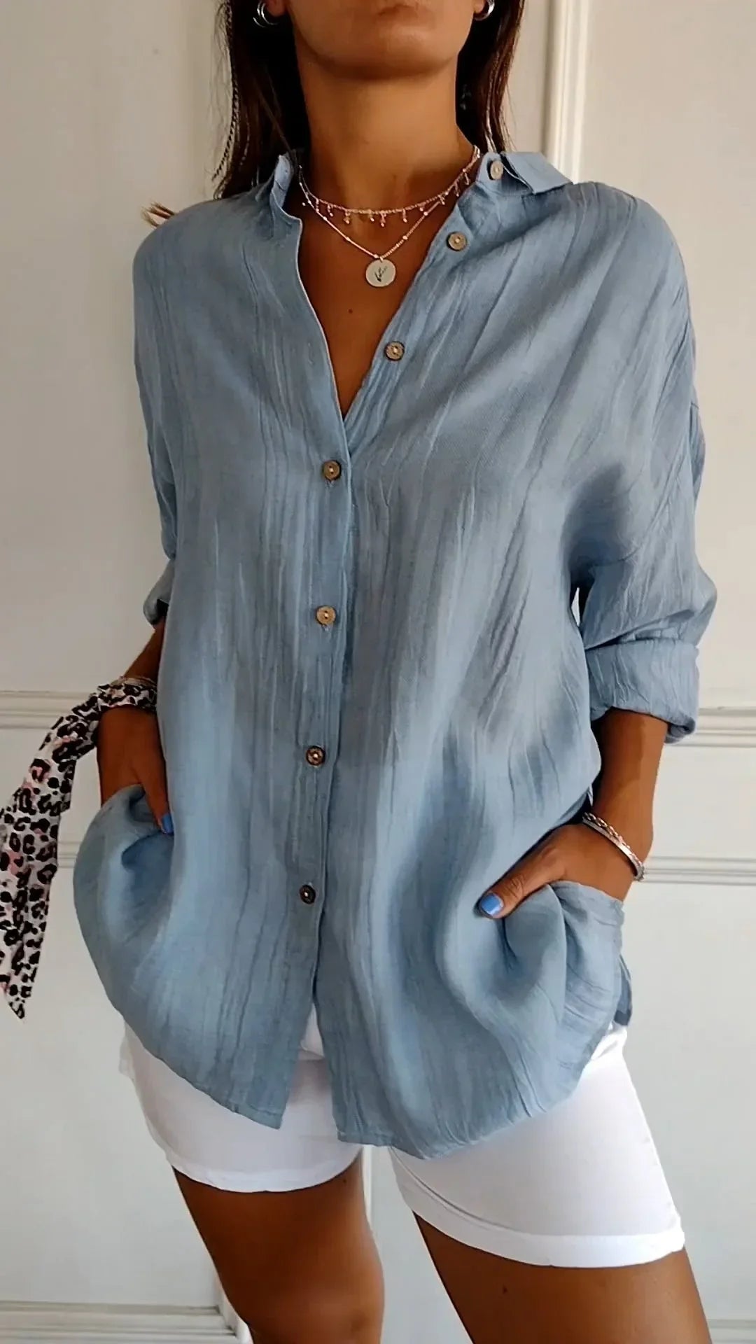 Auberis – Blouse en coton de haute qualité