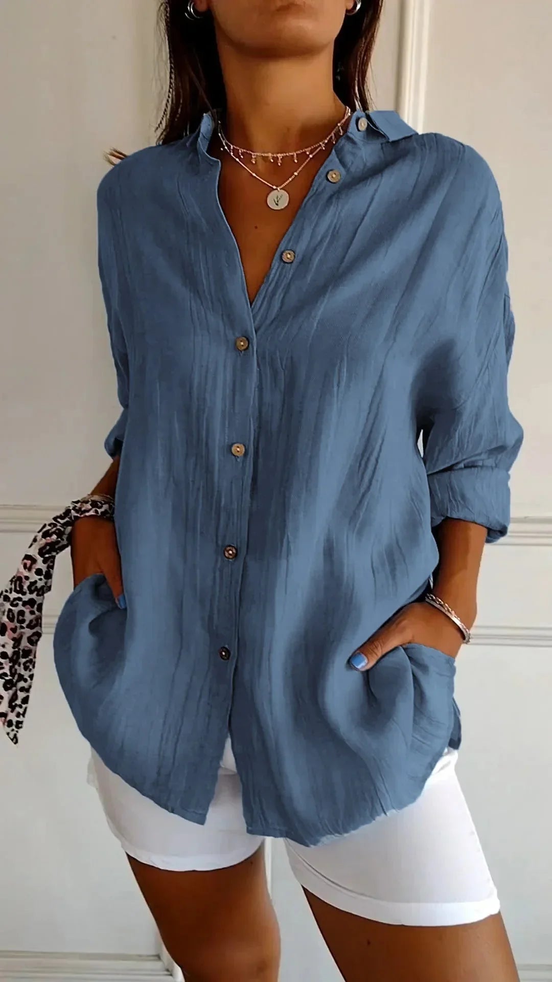 Auberis – Blouse en coton de haute qualité