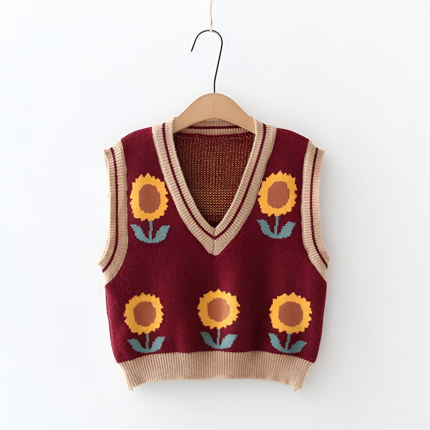 Lavinia | Gilet tricoté de style coréen Pink Peach Blossom