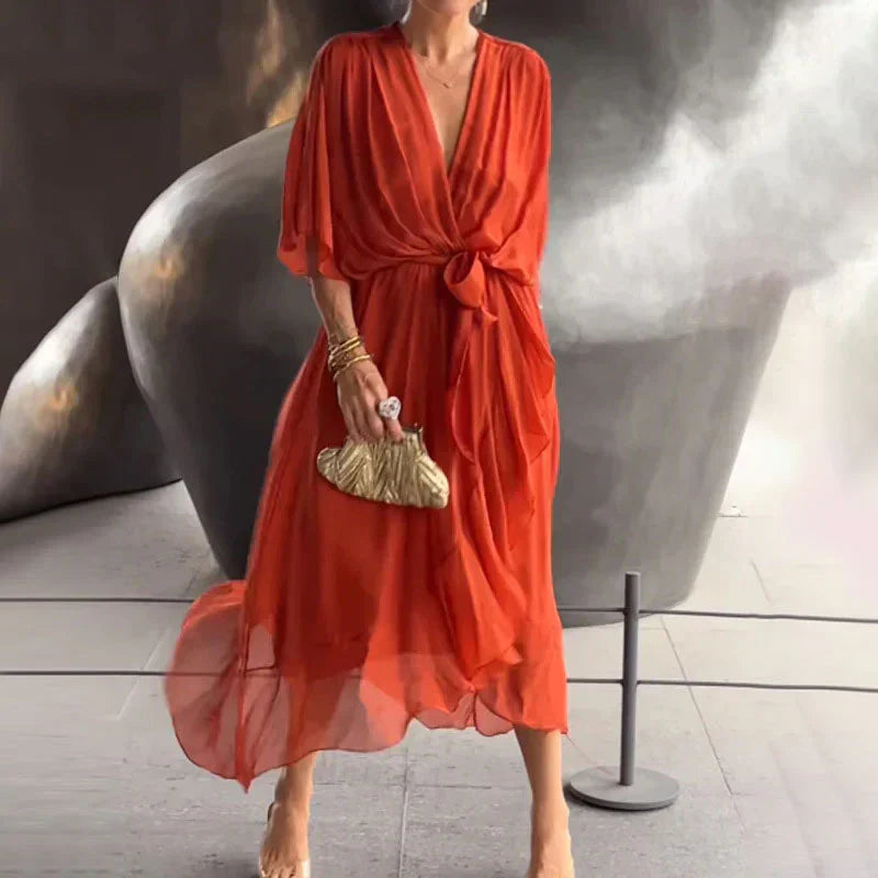 Amanda - Robe élégante avec décolleté en V