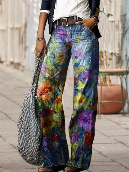 Olivette - Pantalon en denim sergé de coton de haute qualité